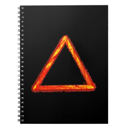 Alchemy-Symbol für das Blazing-Feuerelement Notizblock (Vorderseite)