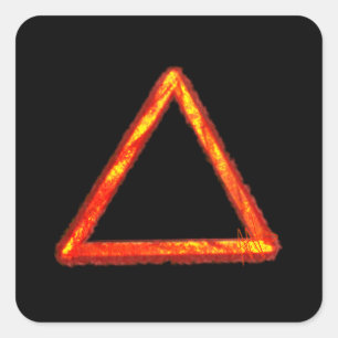 Alchemy-Symbol für das Blazing-Feuerelement Quadratischer Aufkleber