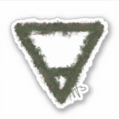 Alchemy-Symbol für Rocky Earth-Element Aufkleber (Vorderseite)