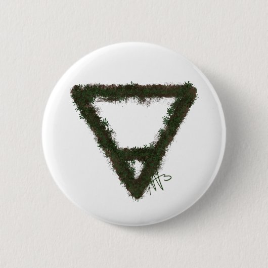 Alchemy-Symbol für Rocky Earth-Element Button (Vorderseite)