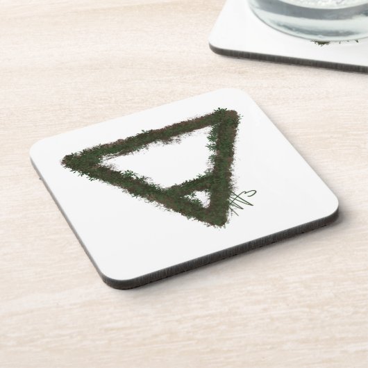 Alchemy-Symbol für Rocky Earth-Element Getränkeuntersetzer (Linke Seite)