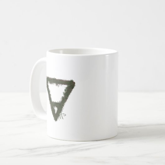 Alchemy-Symbol für Rocky Earth-Element Kaffeetasse (Vorderseite Links)