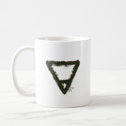 Alchemy-Symbol für Rocky Earth-Element Kaffeetasse (Links)