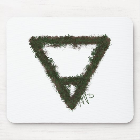 Alchemy-Symbol für Rocky Earth-Element Mousepad (Vorne)