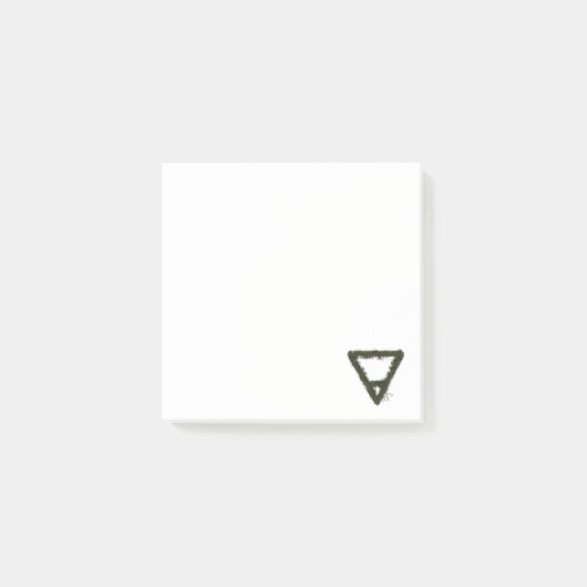 Alchemy-Symbol für Rocky Earth-Element Post-it Klebezettel (Vorderseite)