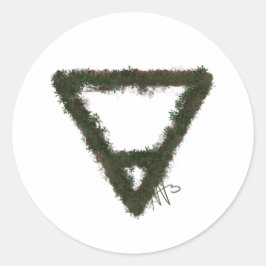 Alchemy-Symbol für Rocky Earth-Element Runder Aufkleber