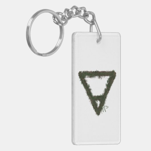 Alchemy-Symbol für Rocky Earth-Element Schlüsselanhänger (Vorderseite links)