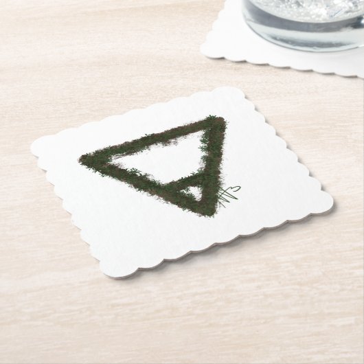 Alchemy-Symbol für Rocky Earth-Element Untersetzer (angewinkelt)