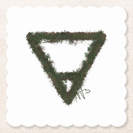 Alchemy-Symbol für Rocky Earth-Element Untersetzer (Vorderseite)