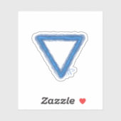 Alchemy-Symbol für Wavy Water Element Aufkleber (Blatt)