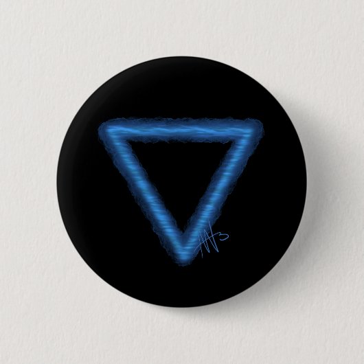 Alchemy-Symbol für Wavy Water Element Button (Vorderseite)