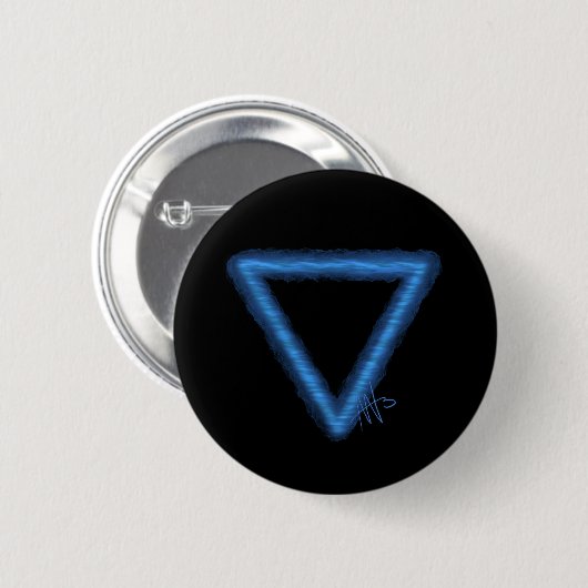 Alchemy-Symbol für Wavy Water Element Button (Vorne & Hinten)