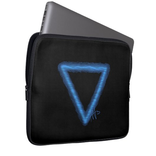 Alchemy-Symbol für Wavy Water Element Laptopschutzhülle (Vorne Rechts)