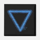 Alchemy-Symbol für Wavy Water Element Magnet (Vorne)