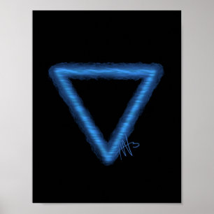 Alchemy-Symbol für Wavy Water Element Poster