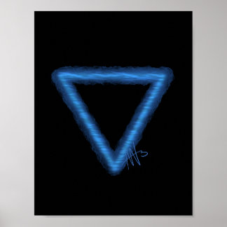 Alchemy-Symbol für Wavy Water Element Poster