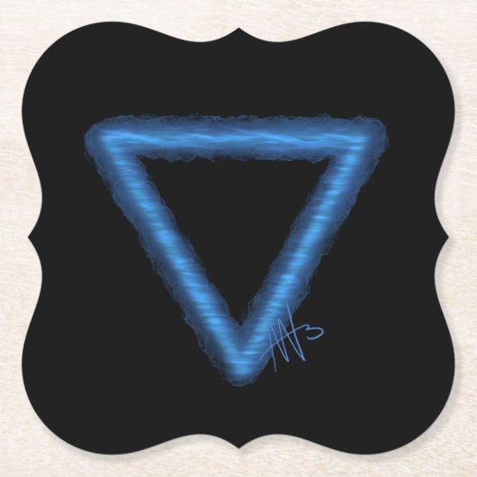 Alchemy-Symbol für Wavy Water Element Untersetzer (Vorderseite)