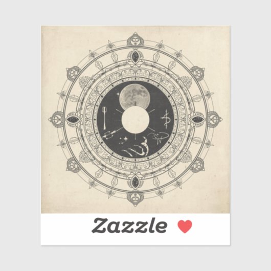 Alchemy-Themed Painting Images Aufkleber (Blatt)