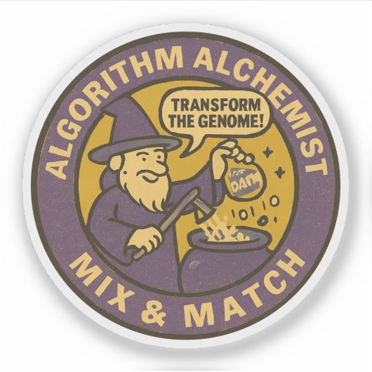 Alchimie der genetischen Transmutation am Arbeitsp Aufkleber (Vorderseite)