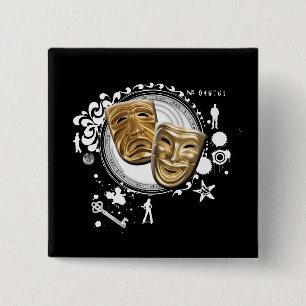 Alchimie der Schauspiel-Drama-Masken Button