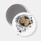Alchimie der Schauspiel-Drama-Masken Magnet (Vorderseite/Rückseite)