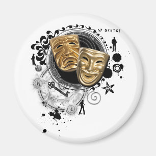 Alchimie der Schauspiel-Drama-Masken Magnet