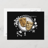 Alchimie der Schauspiel-Drama-Masken Postkarte (Vorne/Hinten)
