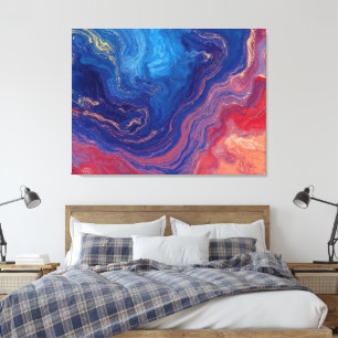 "Alchimie der Strömungen" - Ein farbenprächtiges A Leinwanddruck