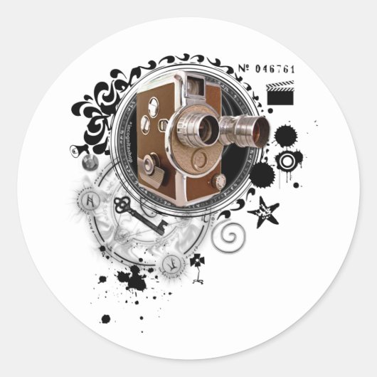 Alchimie des Filmbilds Runder Aufkleber (Vorderseite)