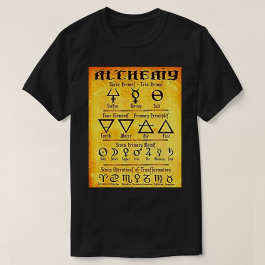 Alchimie Die 4 Elemente des Äther T-Shirt (Design vorne)