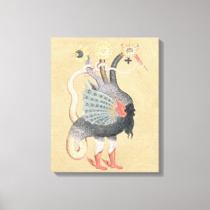 Alchimie-Drache-Farbe Leinwanddruck