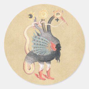 Alchimie-Pythonschlange-Farbe Runder Aufkleber