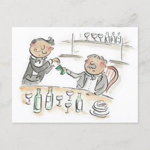 Alcindoro zahlt die Rechnung, La Boheme Postkarte