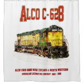 Alco C-628 aka Alco Century 628 Diesel Lokomotive Duschvorhang (Vorderseite)