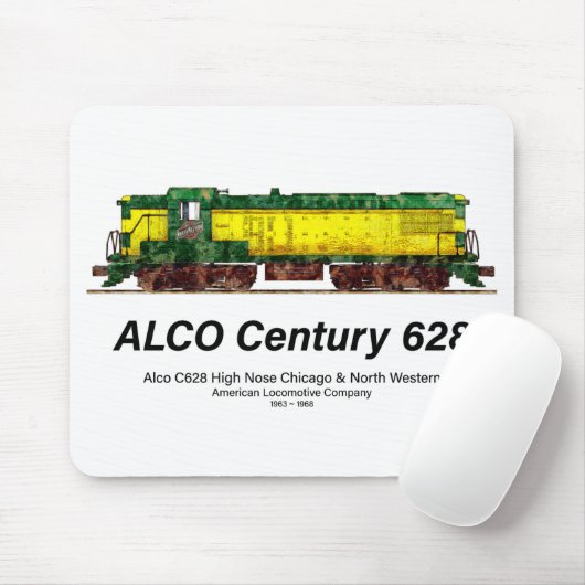 Alco C-628 aka Alco Century 628 Diesel Lokomotive Mousepad (Mit Mouse)
