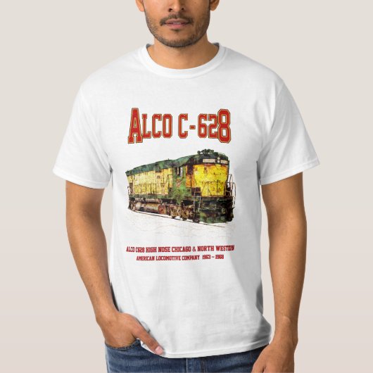 Alco C-628 aka Alco Century 628 Diesel Lokomotive T-Shirt (Vorderseite)