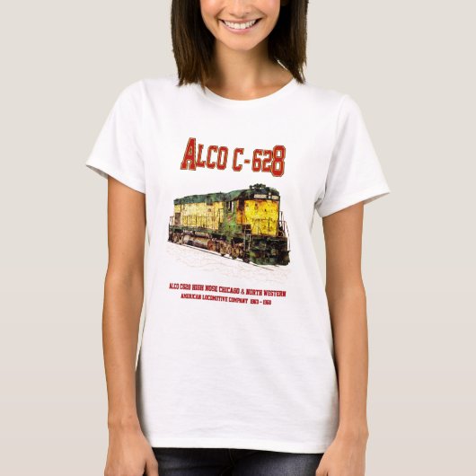 Alco C-628 aka Alco Century 628 Diesel Lokomotive T-Shirt (Vorderseite)