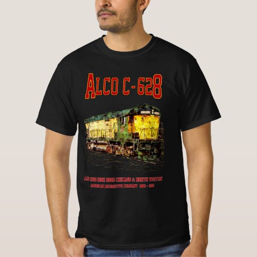 Alco C-628 aka Alco Century 628 Diesel Lokomotive T-Shirt (Vorderseite)