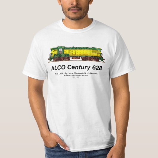 Alco C-628 aka Alco Century 628 Diesel Lokomotive T-Shirt (Vorderseite)
