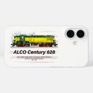 Alco C-628 Diesel Locomotive und amerikanische Fla iPhone 16 Hülle