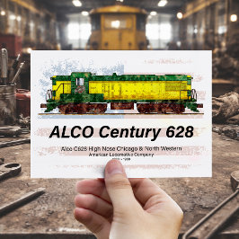 Alco C-628 Diesel Locomotive und amerikanische Fla Postkarte