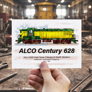 Alco C-628 Diesel Locomotive und amerikanische Fla Postkarte