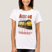 Alco C-628 Diesel Locomotive und amerikanische Fla T-Shirt (Vorderseite)