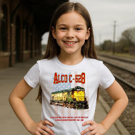 Alco C-628 Diesel Locomotive und amerikanische Fla T-Shirt