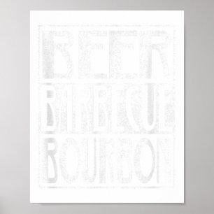 Alcohol Beer Smoke Grill Pork Barbeque Bourbon Gri Poster