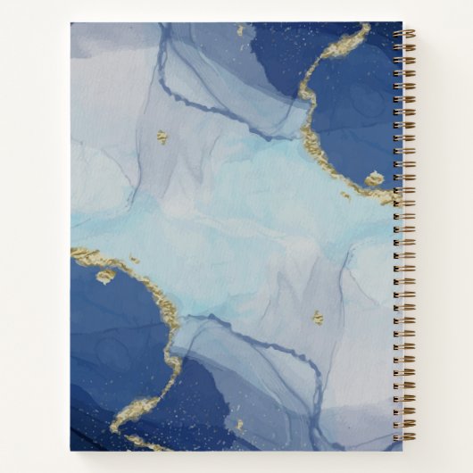 Alcohol blue ink Notebook Notizblock (Rückseite)