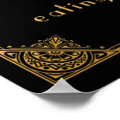 ALCOHOL Drinks Bar Gatsby inspiriert Hochzeitszeic Poster (Ecke)