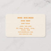 Alcohol Ethanol Molecular Chemical Formula Visitenkarte (Rückseite)