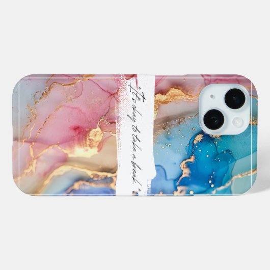 Alcohol Ink Aquarelltelefon Case-Mate iPhone Hülle (Rückseite (Horizontal))