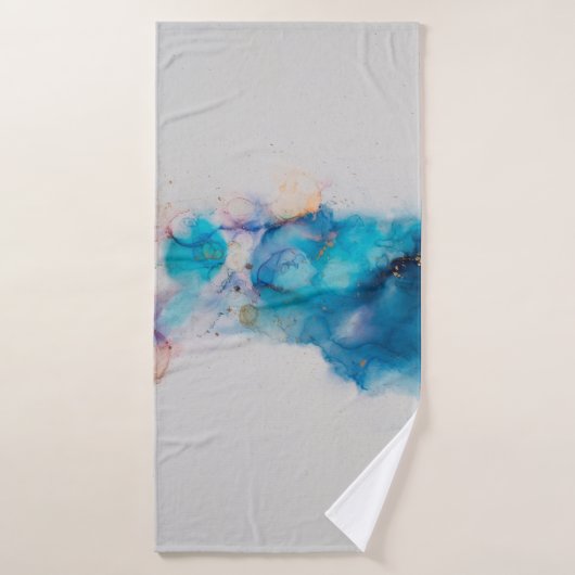 Alcohol Ink Art. Abstrakte Malerei. Alkoholtink ba Badehandtuch (Badehandtuch)
